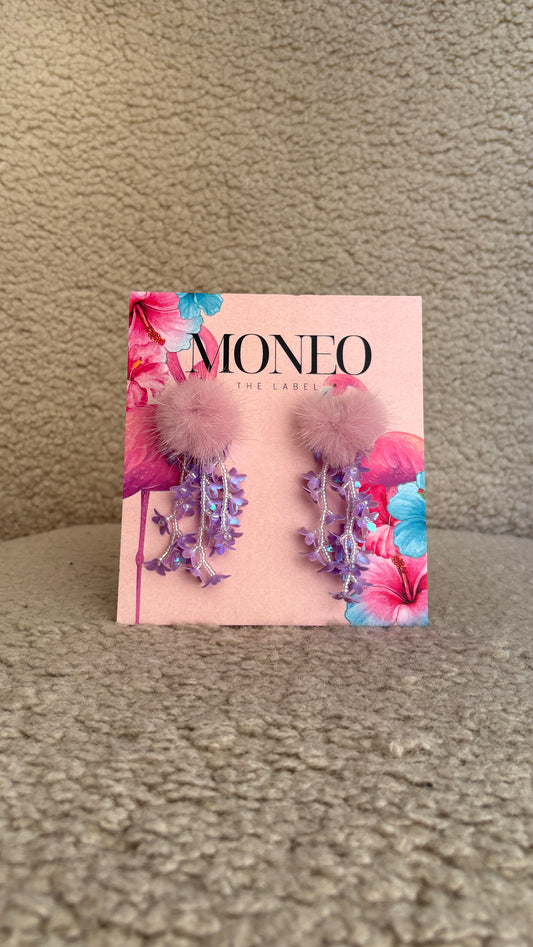 Lilac Fur earrings