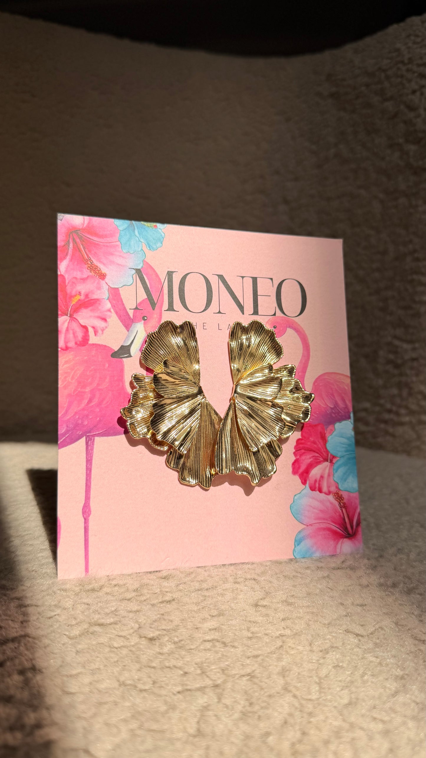 Gold leaf earrings