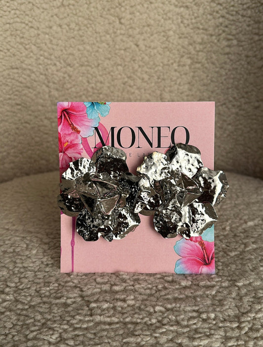 Silver Metallic Earrings