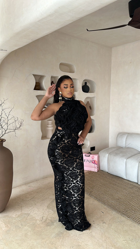 Maasai Velvet Lace Bodice dress (almost out of stock)