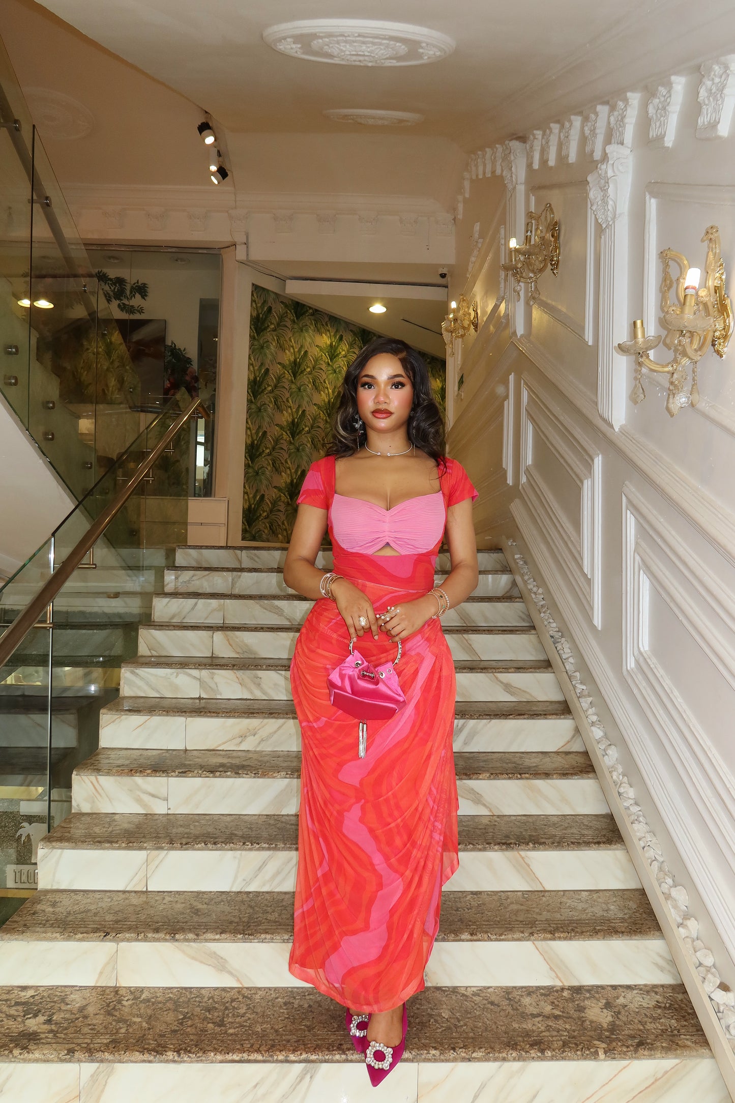 Pink print Selina