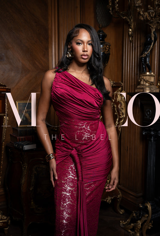 Melina Burgundy dress