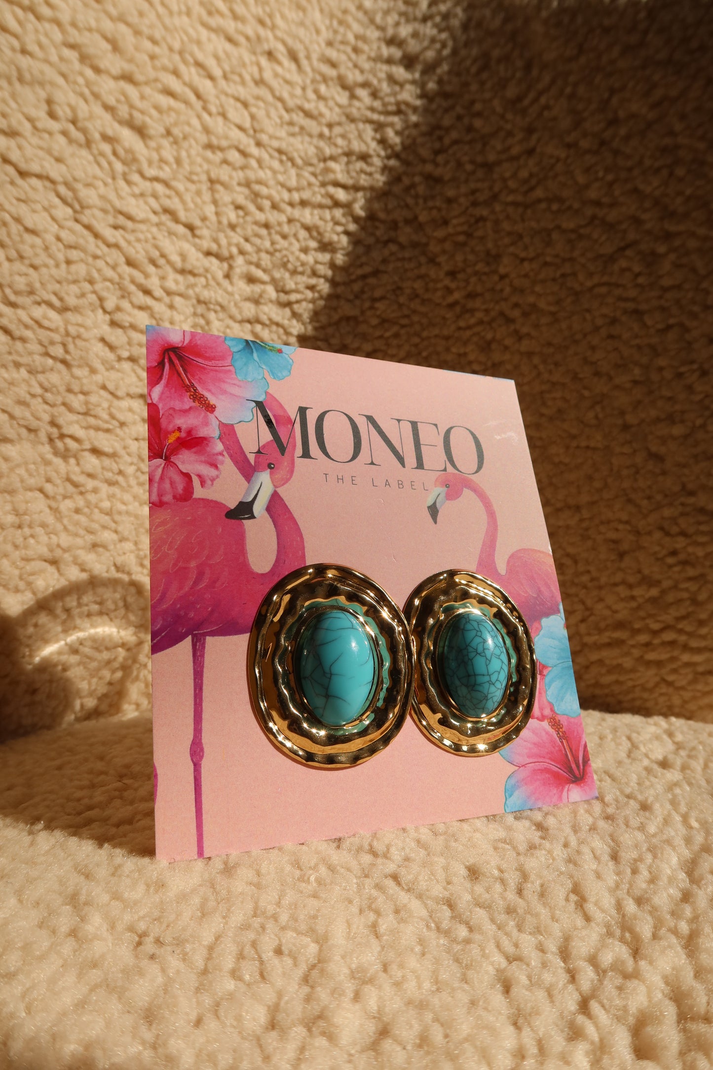 Torqouise Shell encased earrings