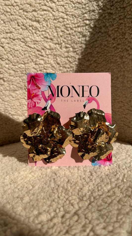 Textured Large Flower Earring