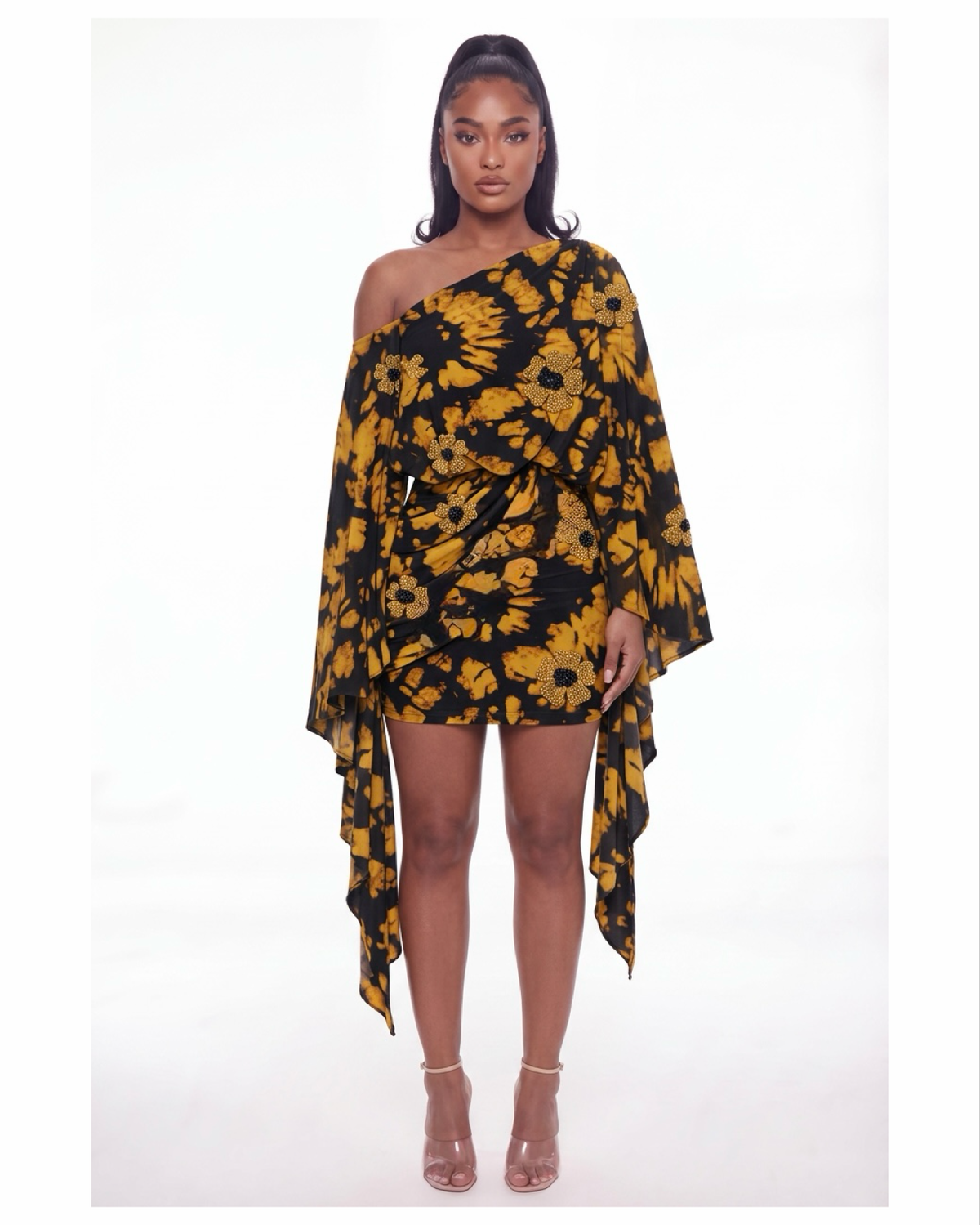 Zuri Embellished resort dress in beehive