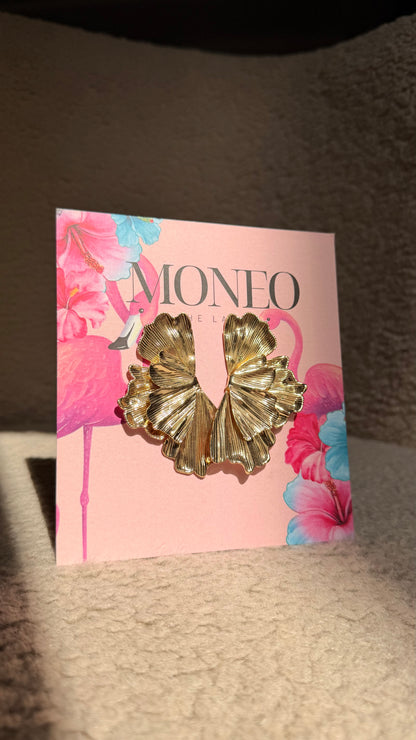 Gold leaf earrings
