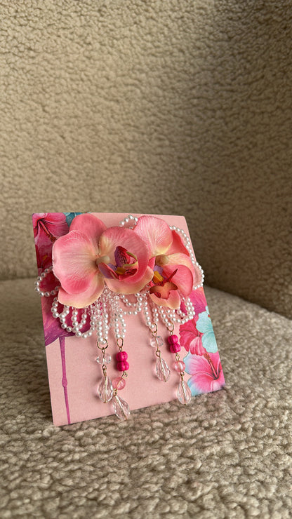 Summer Orchid earrings
