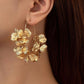 Gold floral earrings