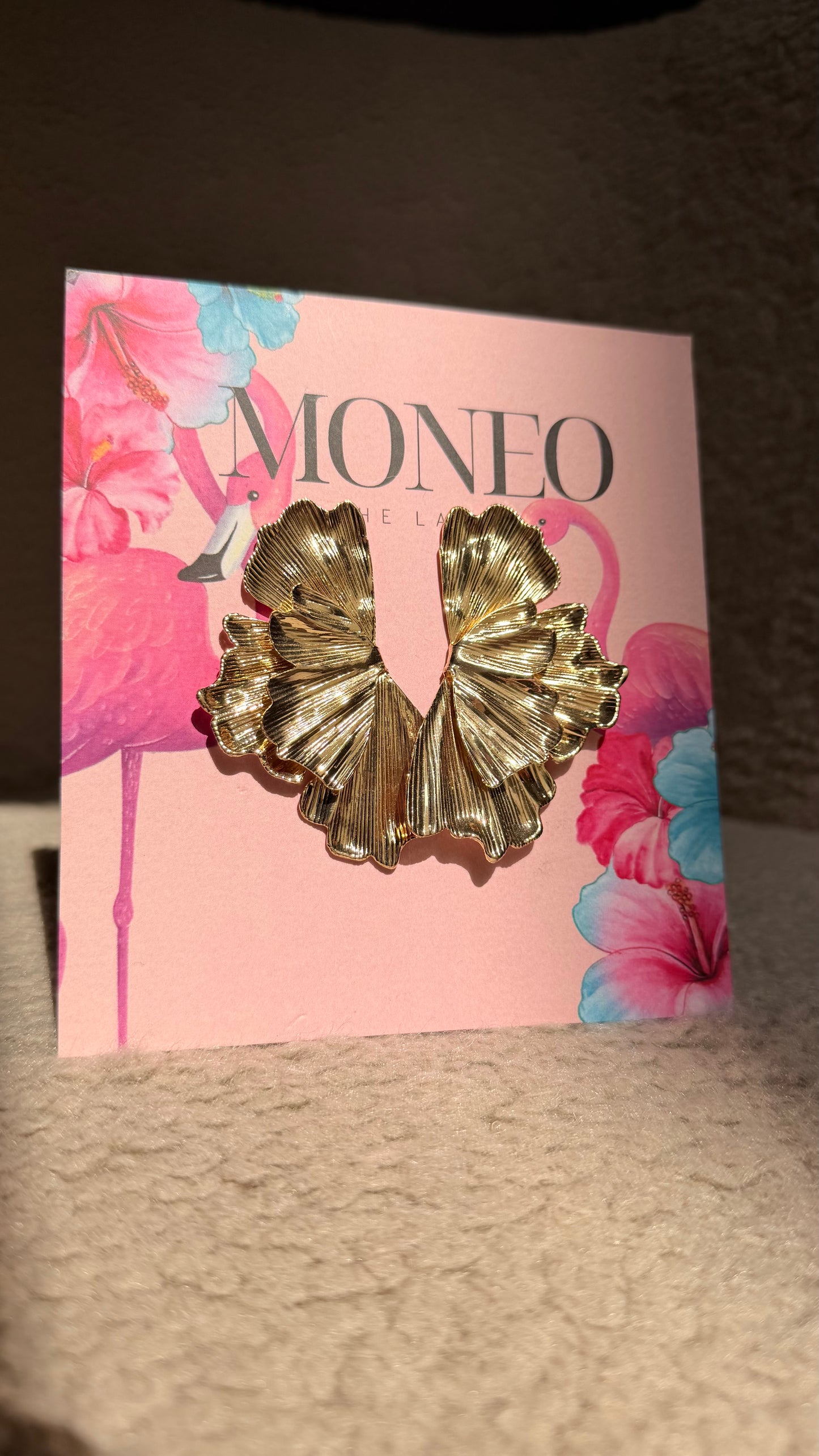 Gold leaf earrings