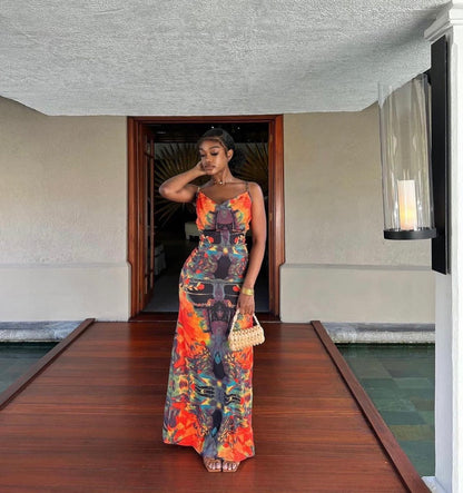 Take me to greece - maxi dress.