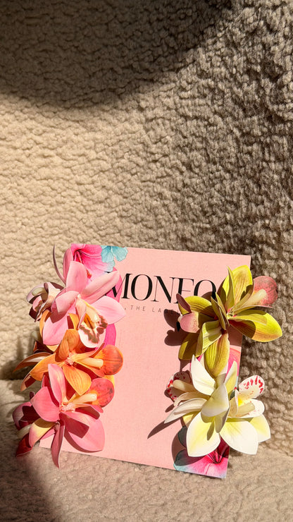 5 piece Floral Clips