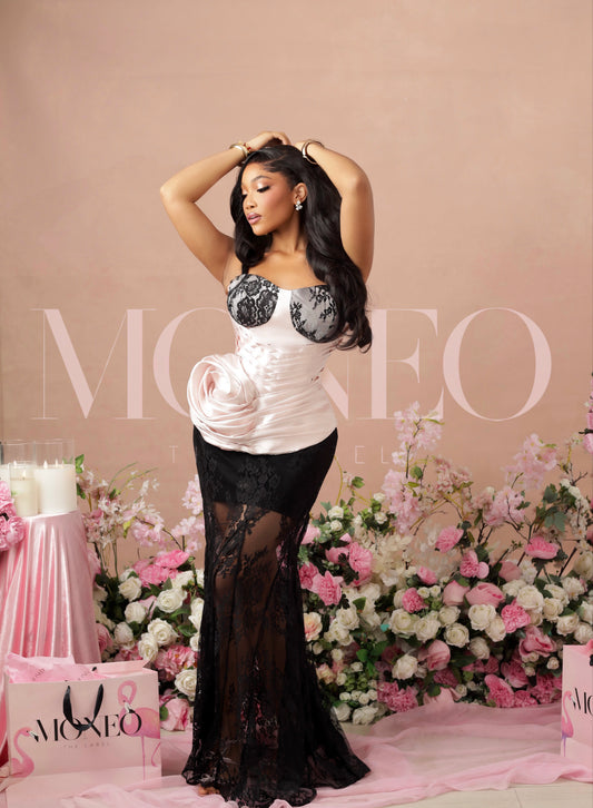 Arlena Corset top & Chantilly Lace Skirt set