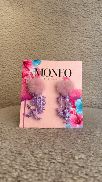 Lilac Fur earrings