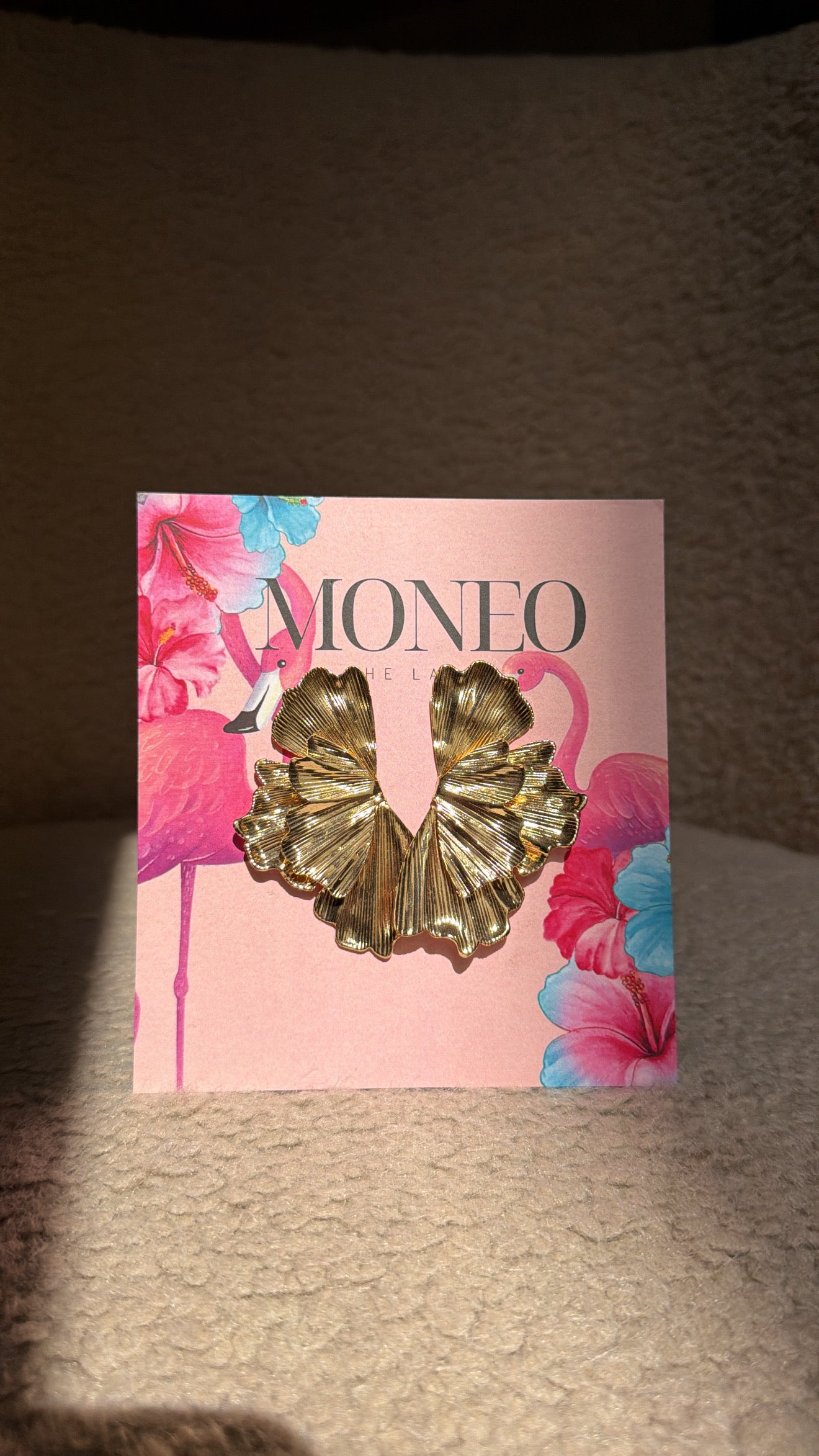 Gold leaf earrings