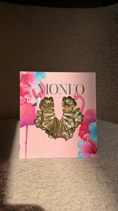 Gold leaf earrings
