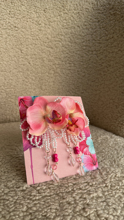 Summer Orchid earrings