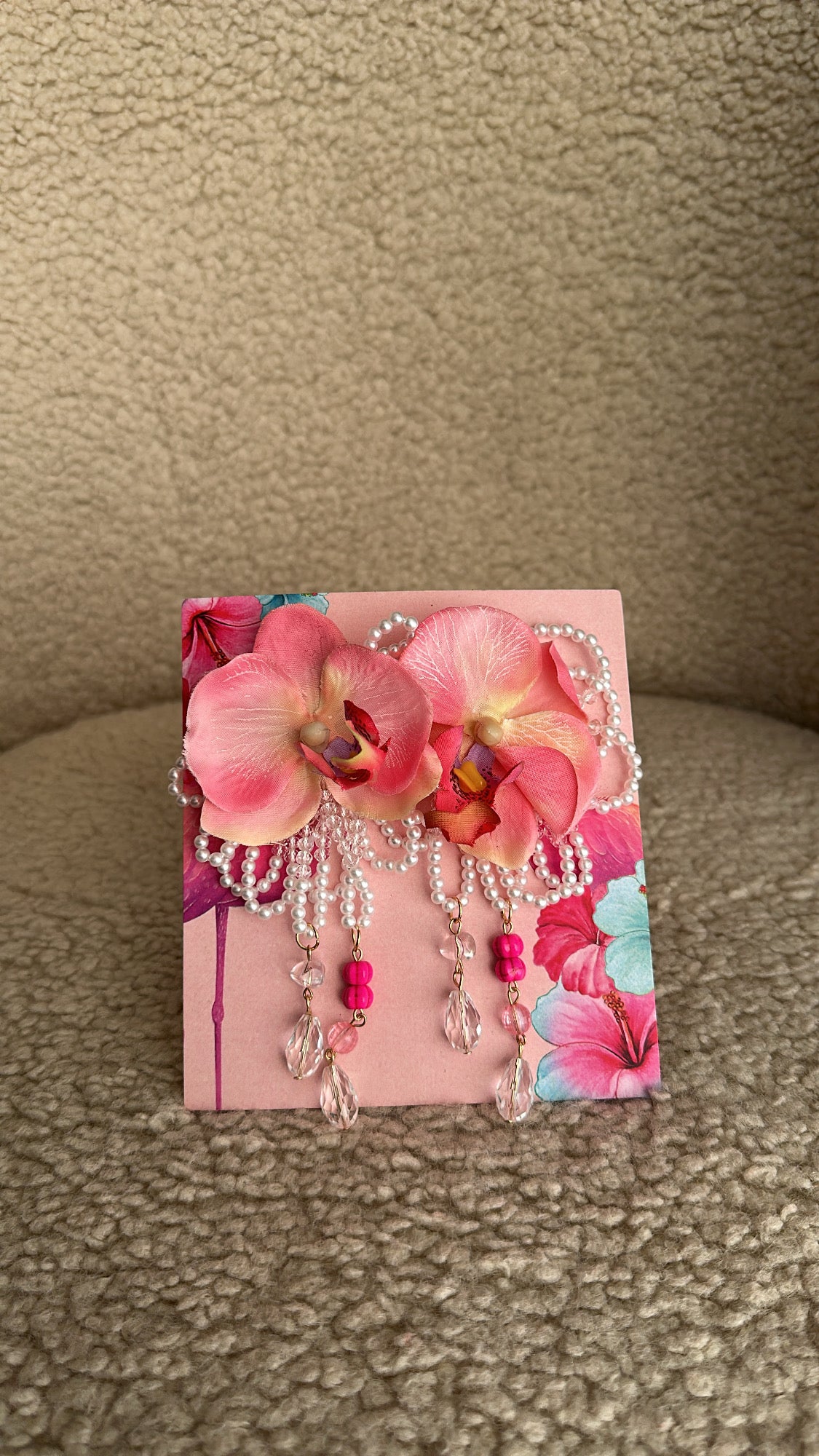 Summer Orchid earrings
