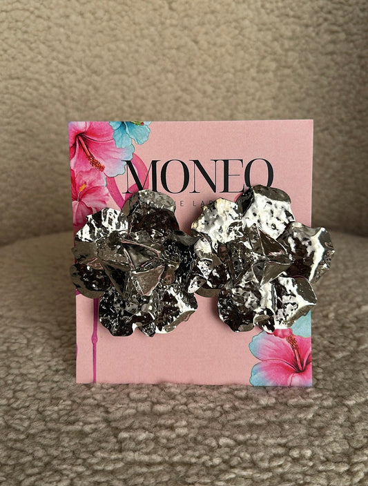 Silver Metallic Earrings