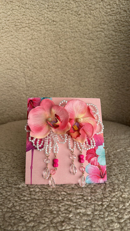 Summer Orchid earrings