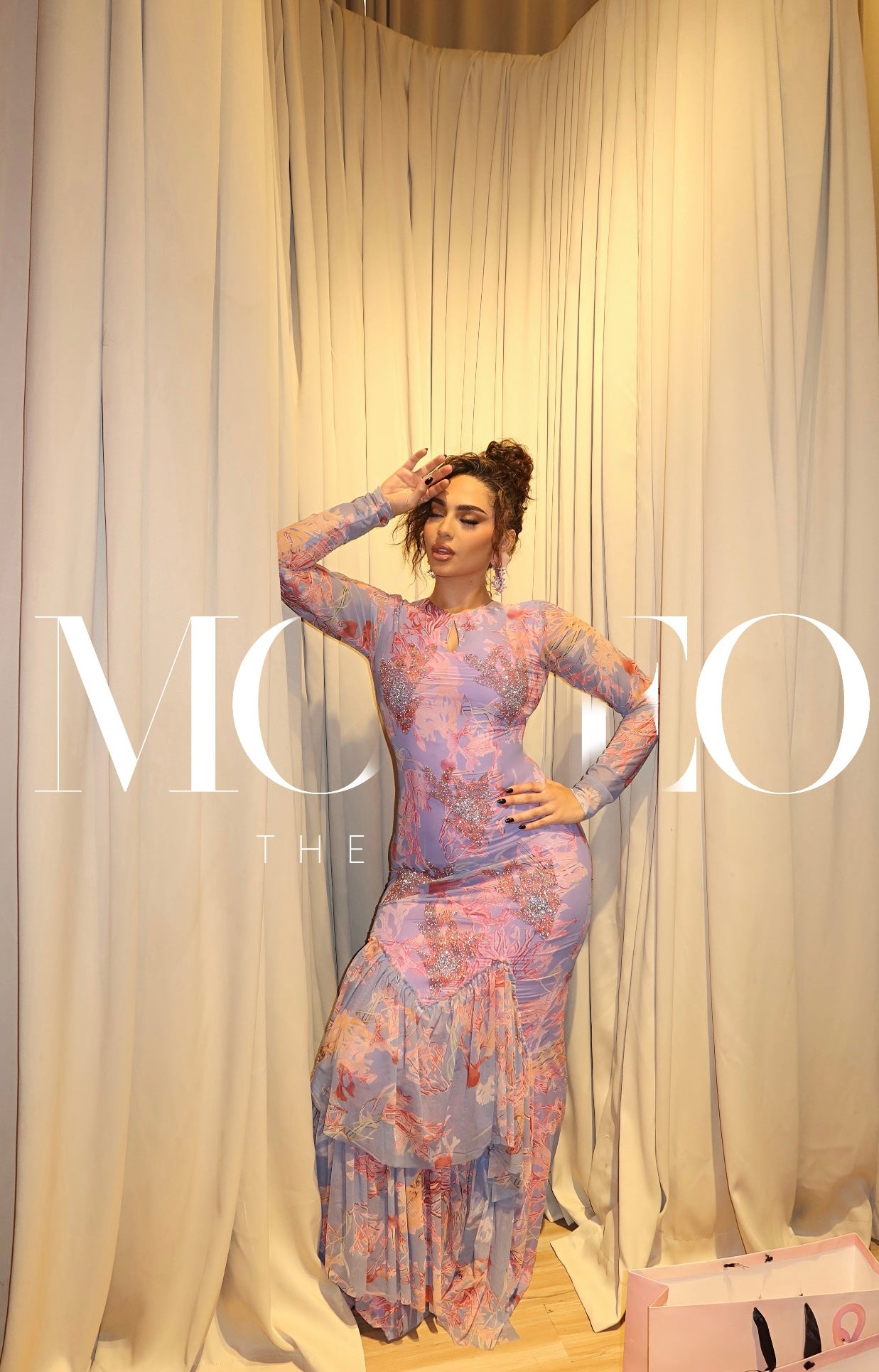 Talia Seaweed print dress