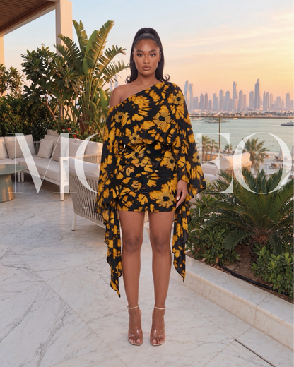 Zuri Embellished resort dress in beehive