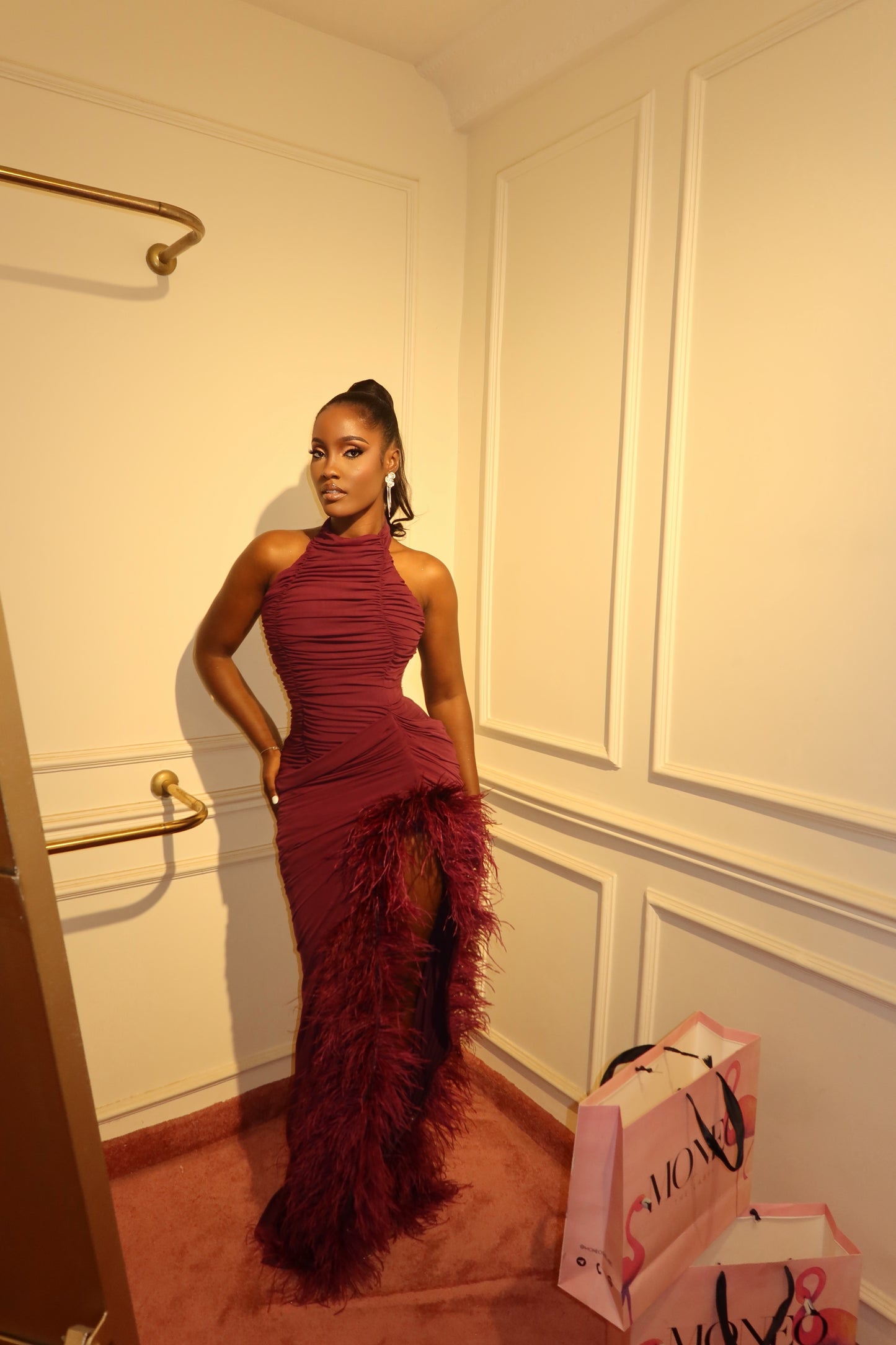 Analeia Plum 🍇 Feather dress
