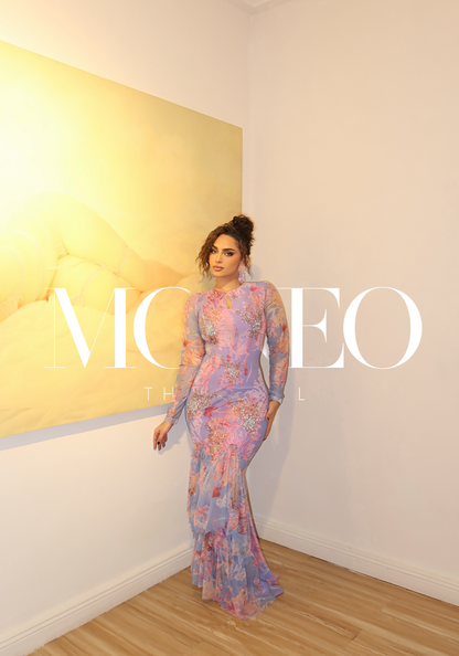 Talia Seaweed print dress