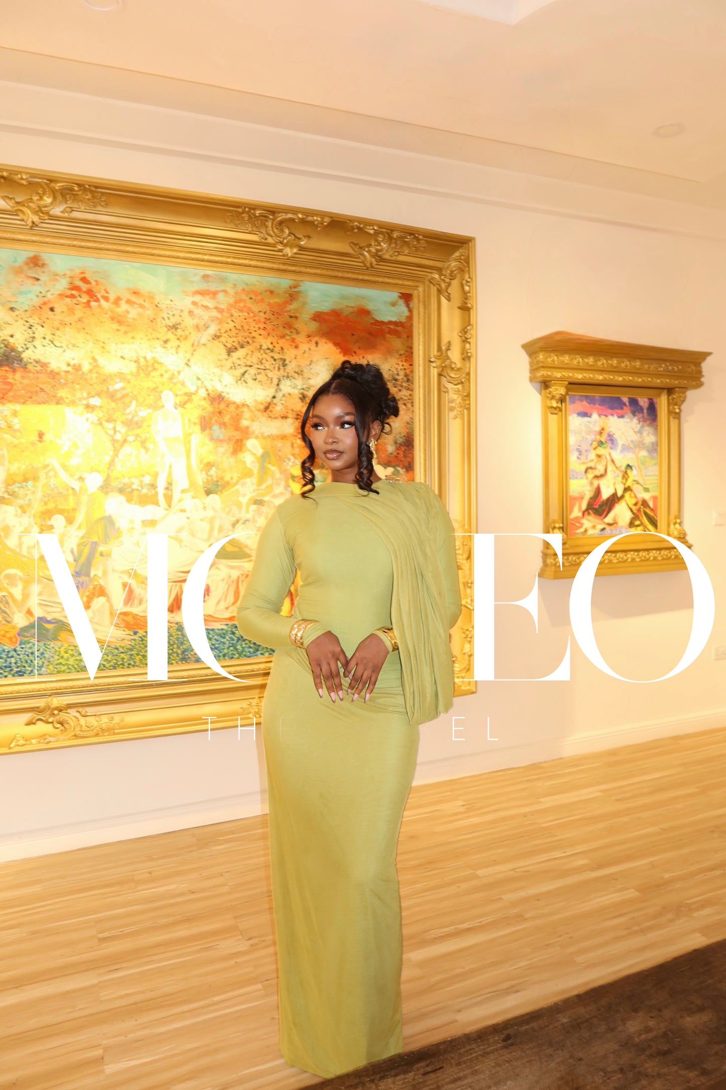 Ophelia Olive Gold dress