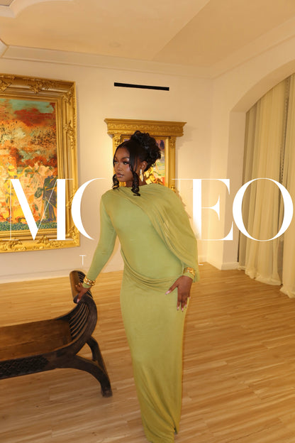 Ophelia Olive Gold dress