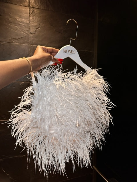 Rokeya Ostrich Feather Top.