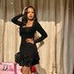 Diana Ruffle Hem dress.