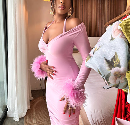 Simone Feather dress.